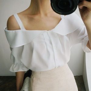 CHUU White Button Blouse